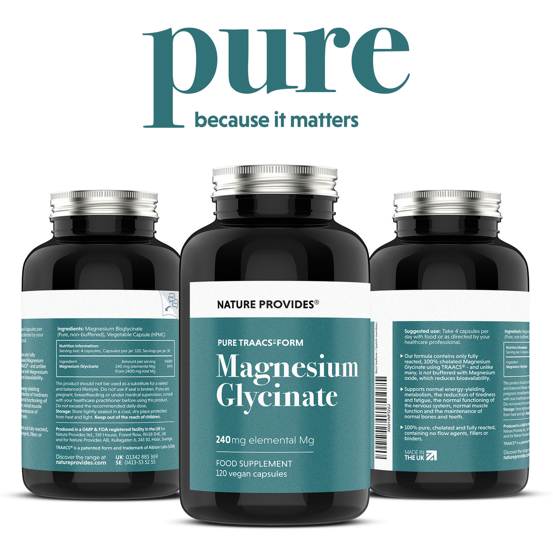 TRAACS® Magnesium Glycinate (240mg) - 120 Capsules