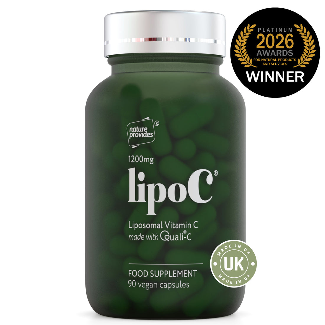 lipoC® (1200 ملغ) فيتامين سي ليبوزومي مع Quali-C® - 90 كبسولة