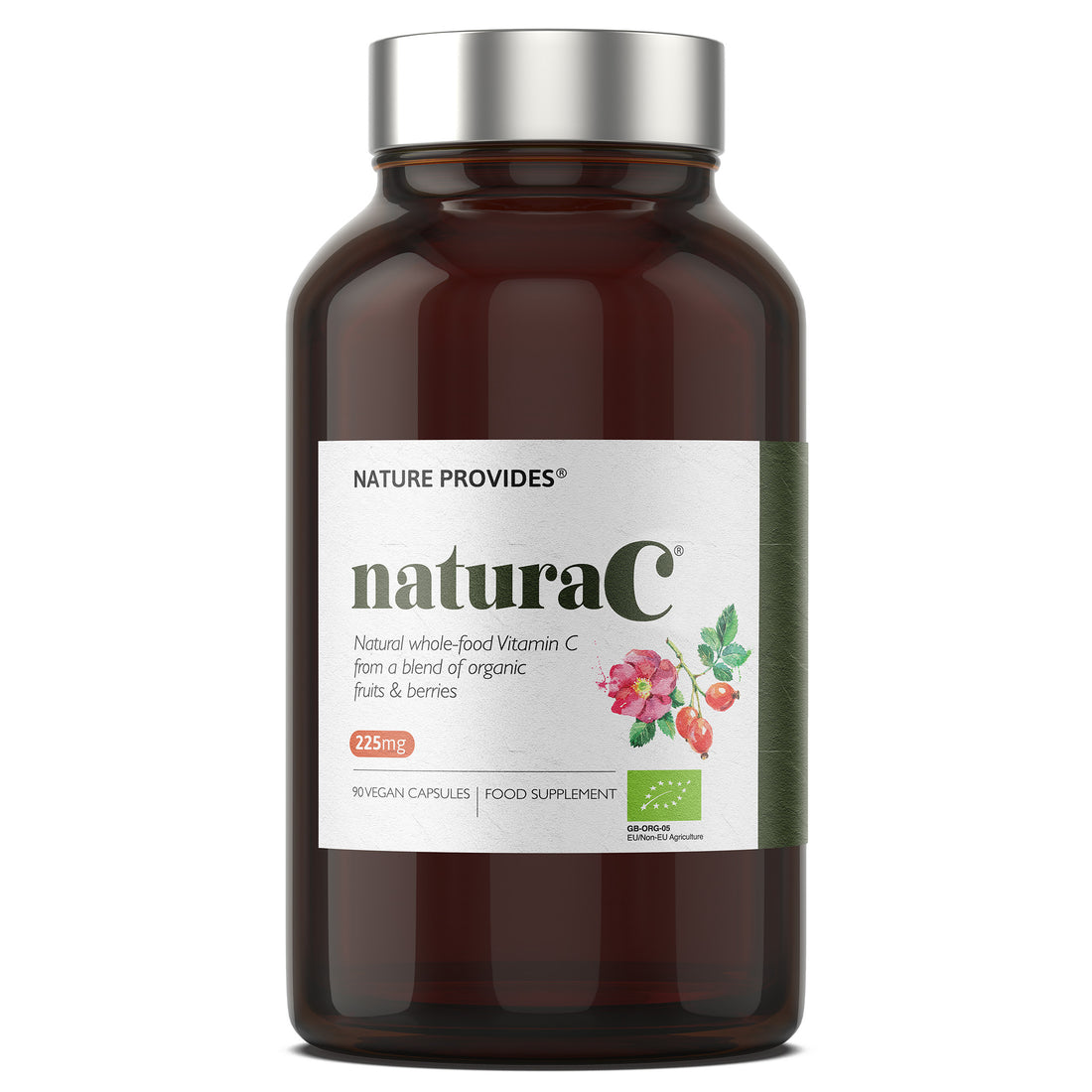 naturaC® | Organic Whole Food Vitamin C (225mg) 90 Capsules