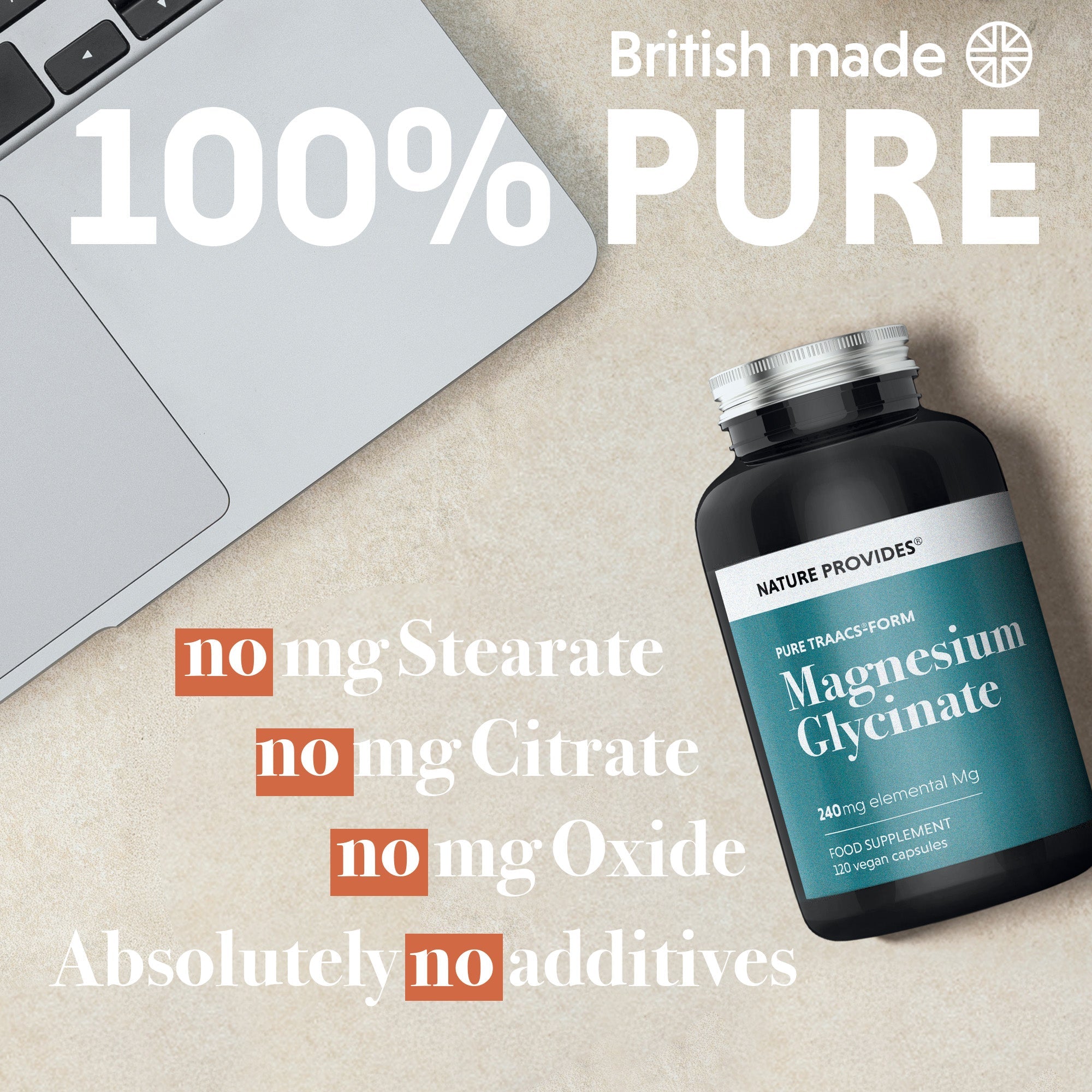 TRAACS® Magnesium Glycinate (240mg) - 120 Capsules - Nature Provides